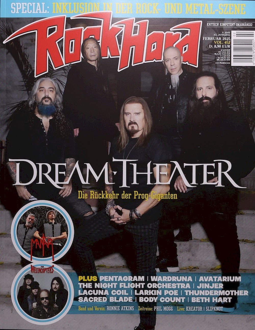 Rock Hard Magazin Deutschland 2025-02 Dream Theater Pentagram Warddruna Avatarium James LaBrie #452