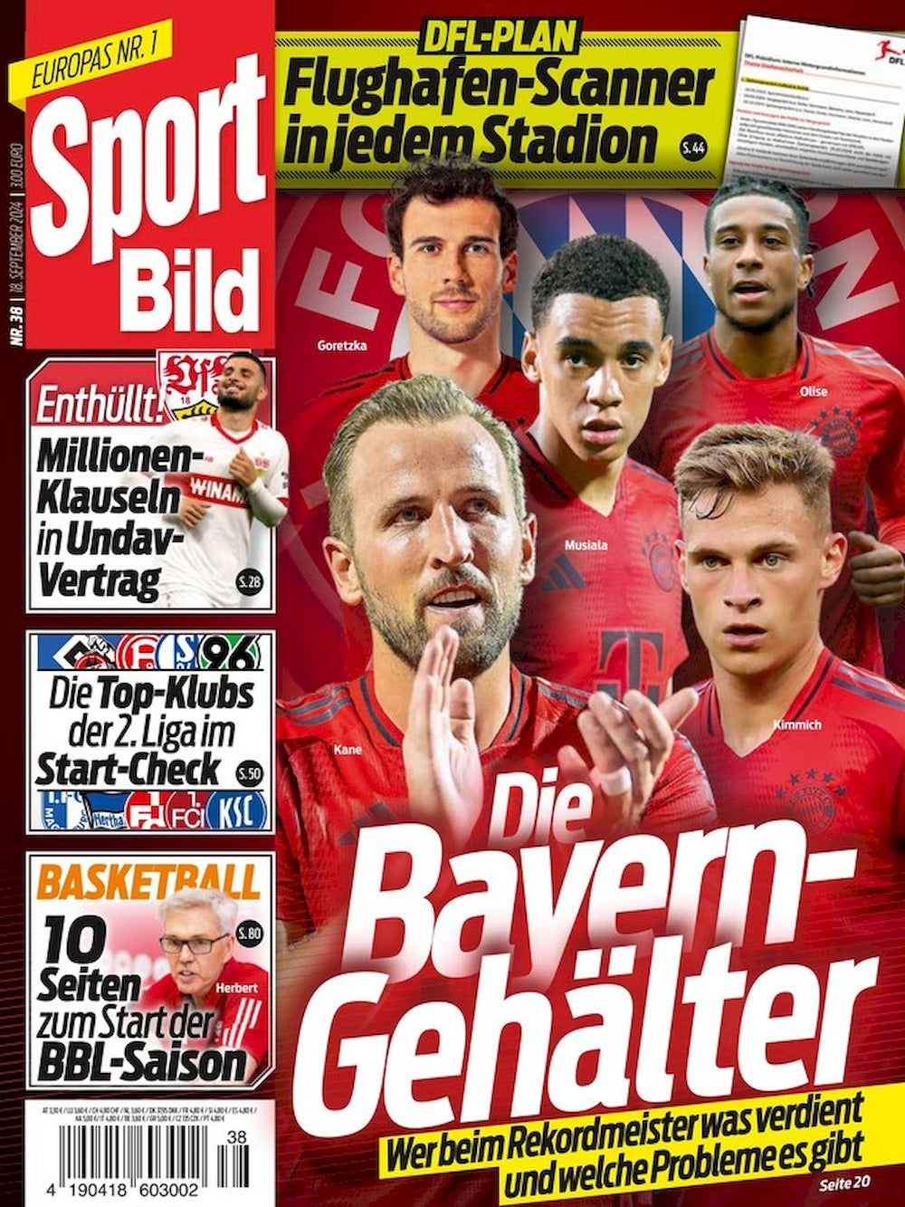 Sport Bild Magazin Deutschland 2024-38 Harry Kane Olise Kimmich Musiala Goretzka