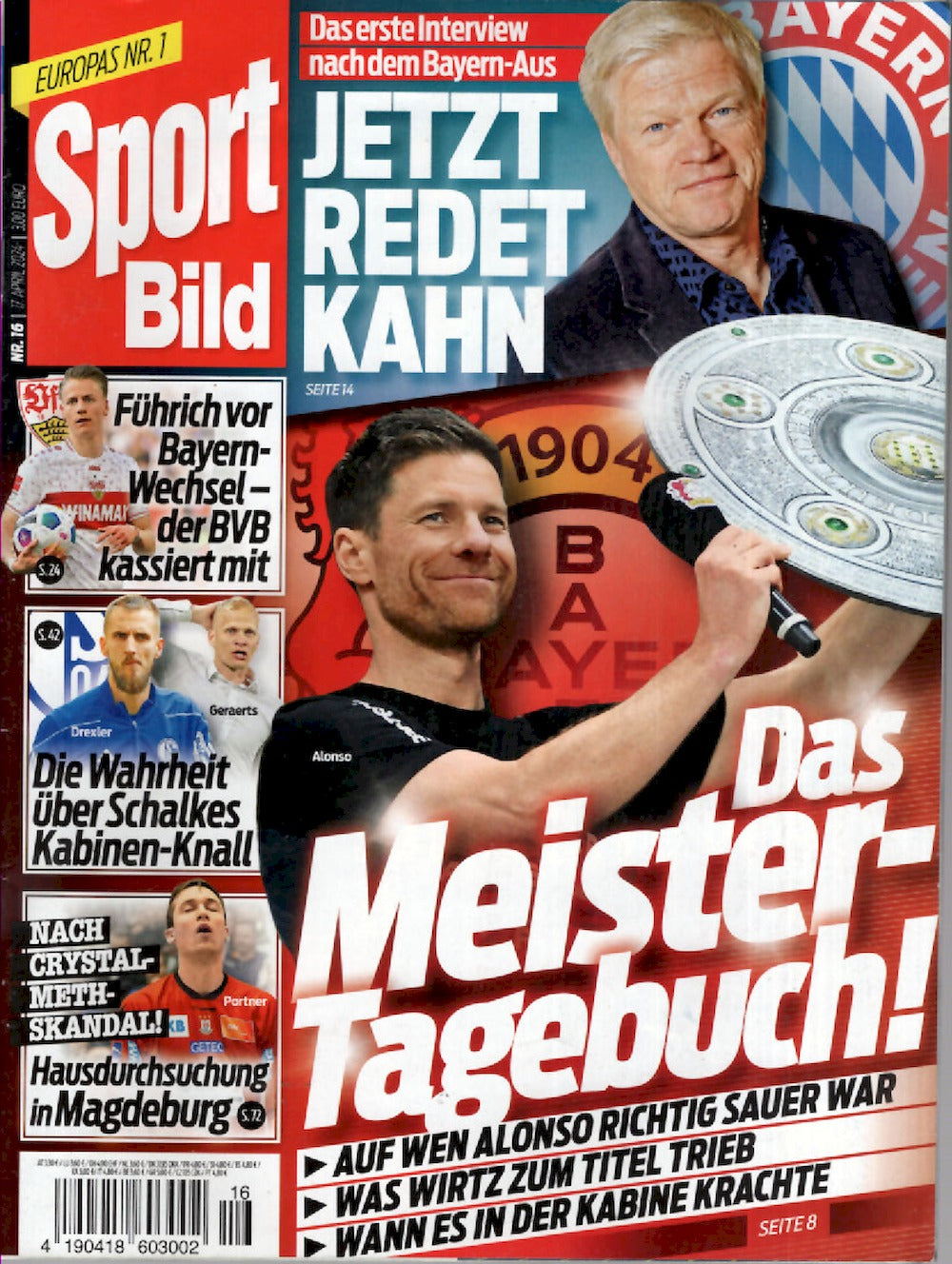 Sport Bild Magazin Deutschland 2024-16 Xavi Alonso Oliver Kahn Führich