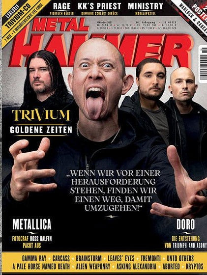 Metal Hammer Magazin Deutschland 2021-10 Trivium Warlock Carcass + Poster