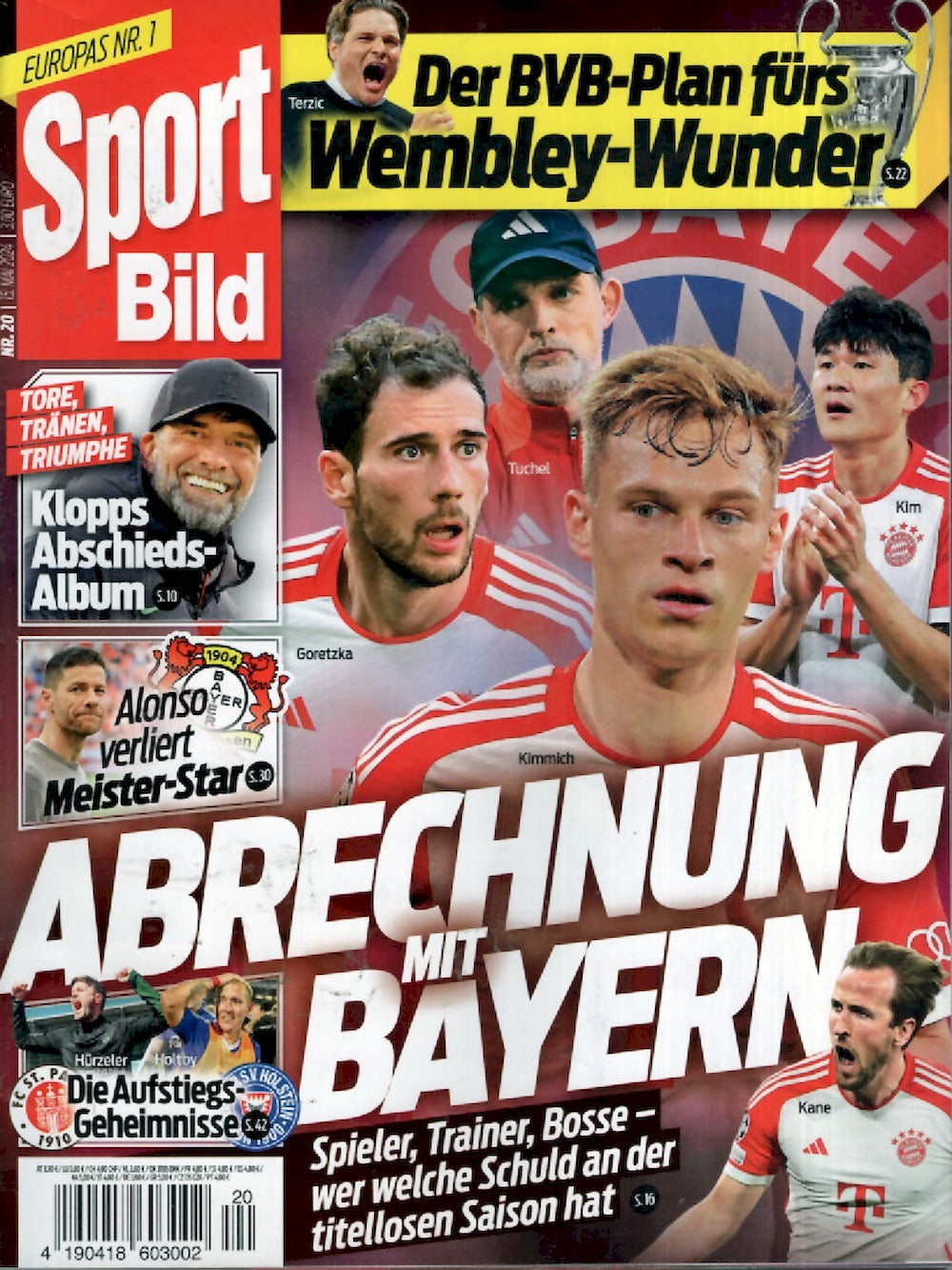 Sport Bild Magazin Deutschland 2024-20 Joshua Kimmich Leon Goretzka Kim Min-jae