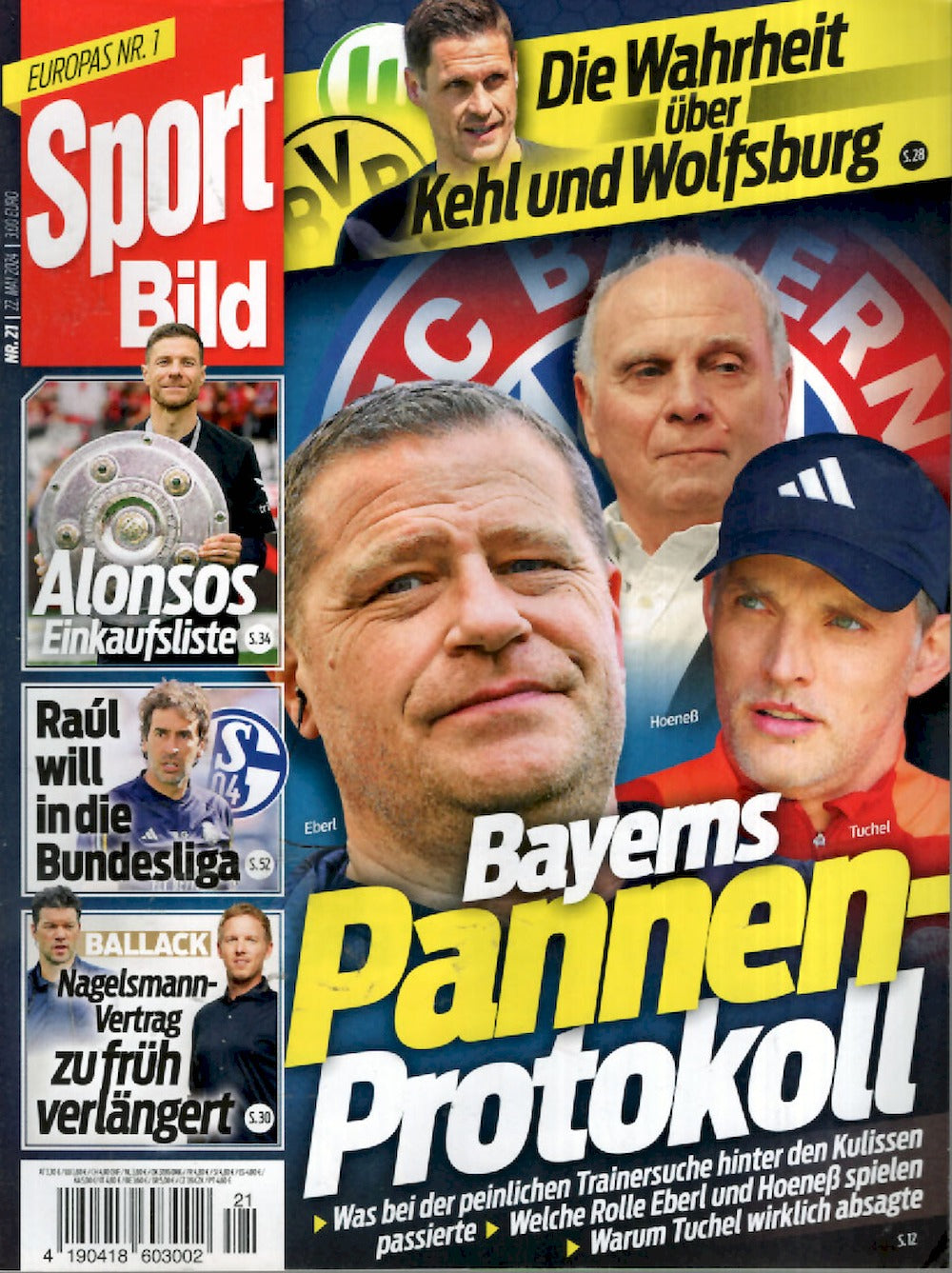 Sport Bild Magazin Deutschland 2024-21 Alonso Raul Hoeneß Tuchel Eberl