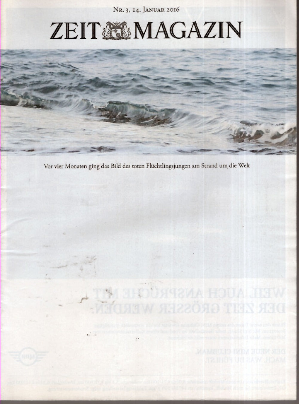 Zeit Magazin Deutschland 2016-03 Alan Kurdi