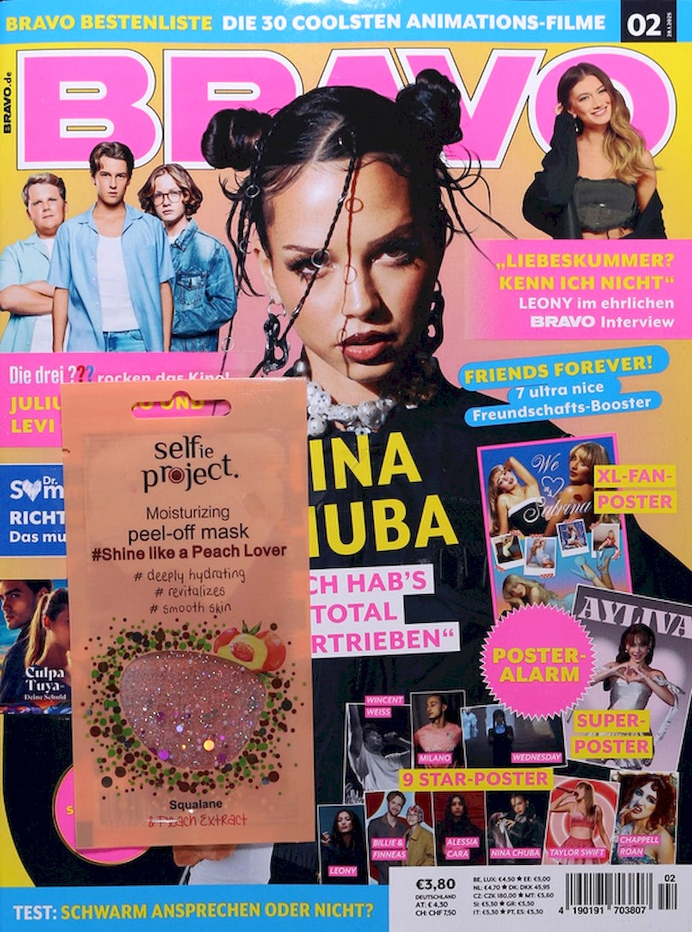 Bravo Magazin Deutschland 2025-02 Nina Chuba Sabrina Carpenter Ayliva Taylor Swift + Poster