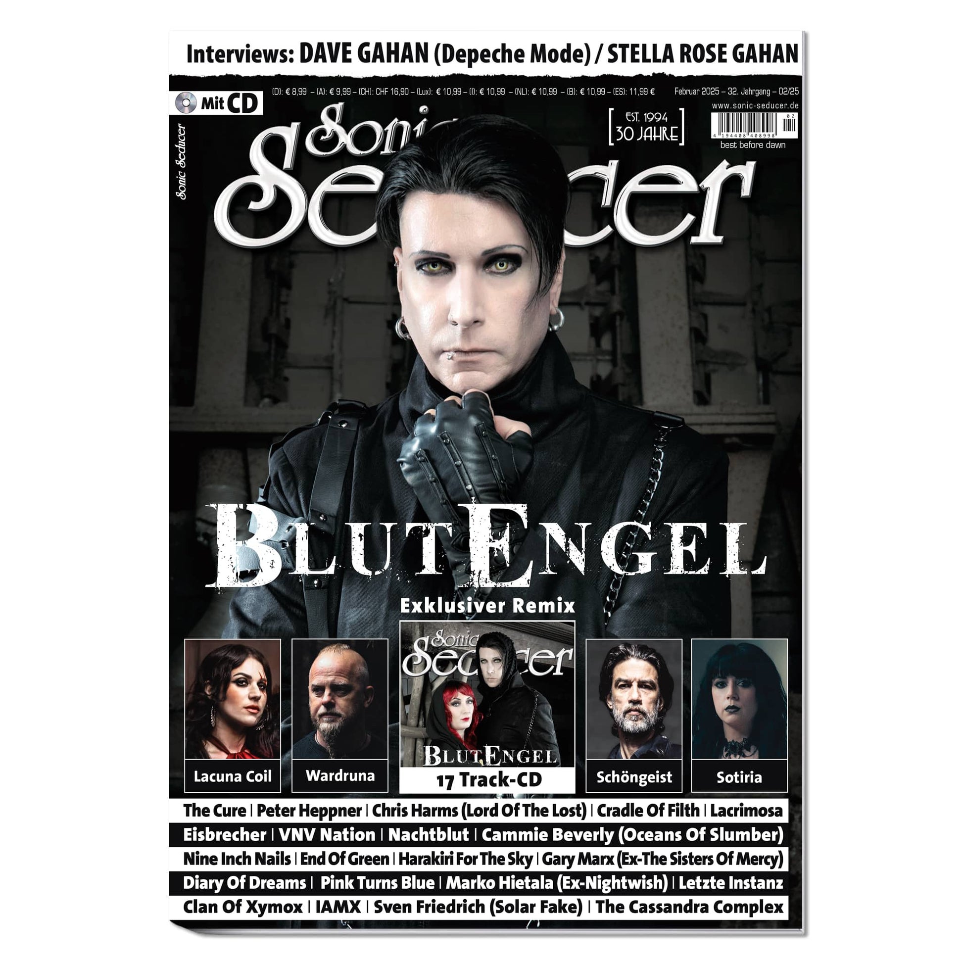 Sonic Seducer Magazin Deutschland 2025-02 Blutengel Dave Gahan Wardruna Lacuna Coil