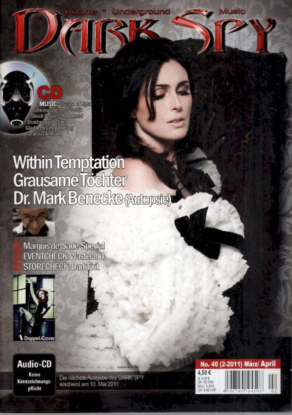 Dark Spy Magazine Allemagne 2011-02 Sharon Den Adel Aranea Peel Édition originale + Poster
