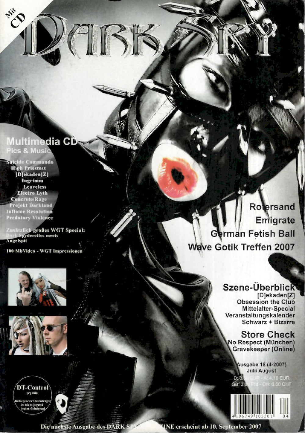 Dark Spy Magasin Tyskland 2007-04 – Nikla Black Rotersand Emigrate Ingrimm – Originaludgave