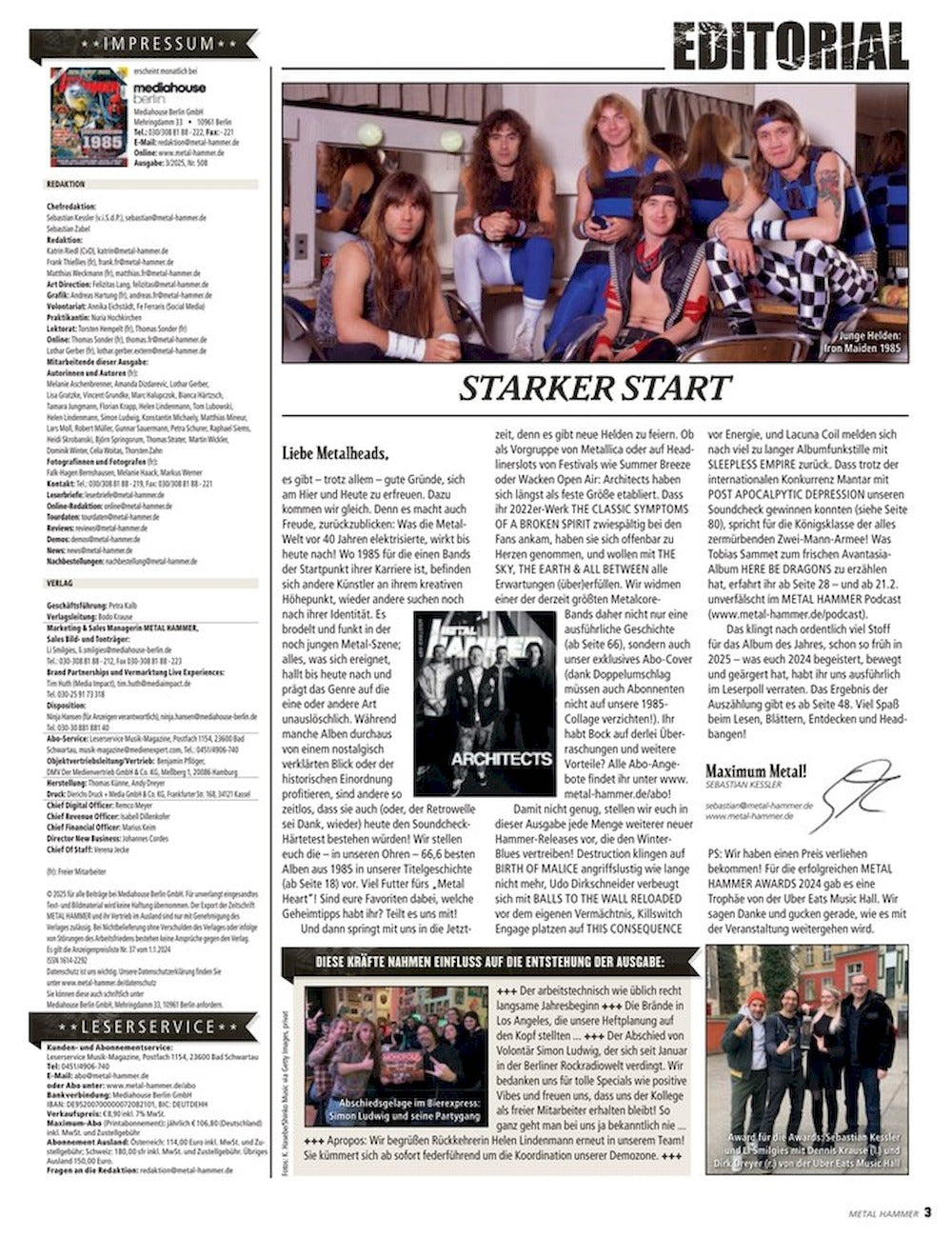 Metal Hammer Magazin Deutschland 2025-03 Iron Maiden AC/DC Dio Sodom Accept