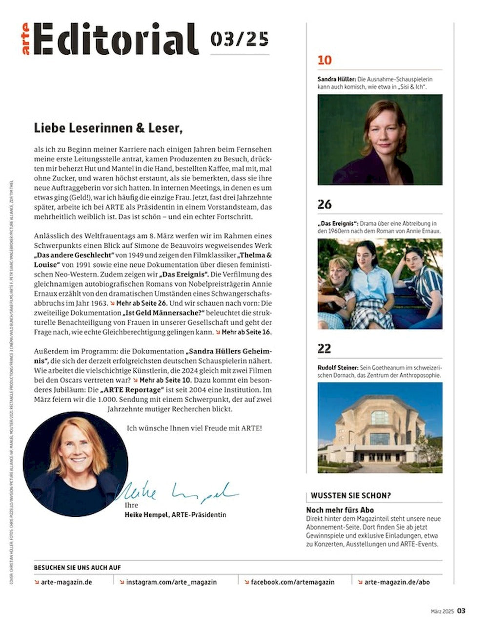 Arte Magazin Deutschland 2025-03 Sandra Hüller