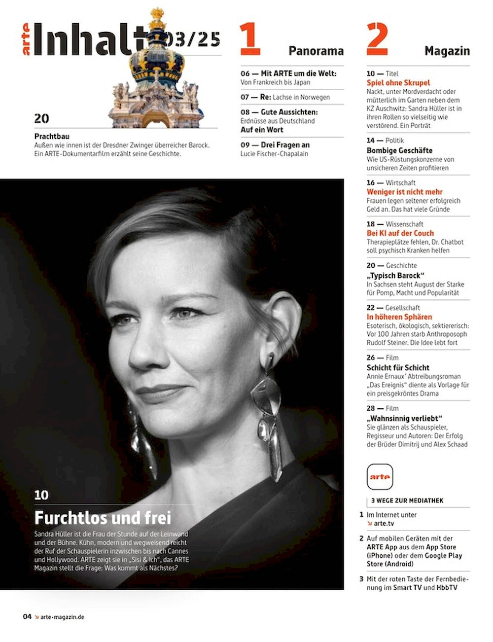 Arte Magazin Deutschland 2025-03 Sandra Hüller