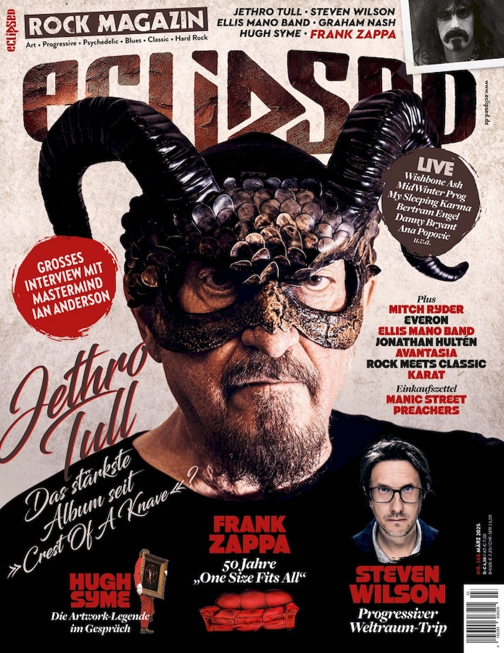 Eclipsed Magazin Deutschland 2025-03 Jethro Tull Frank Zappa Hugh Syme Steven Wilson #268