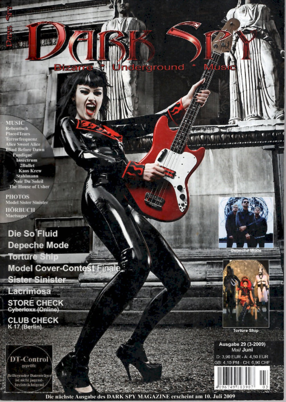 Dark Spy Magazin Deutschland 2009-03 Grog Depeche Mode Lacrimosa #29 + Poster