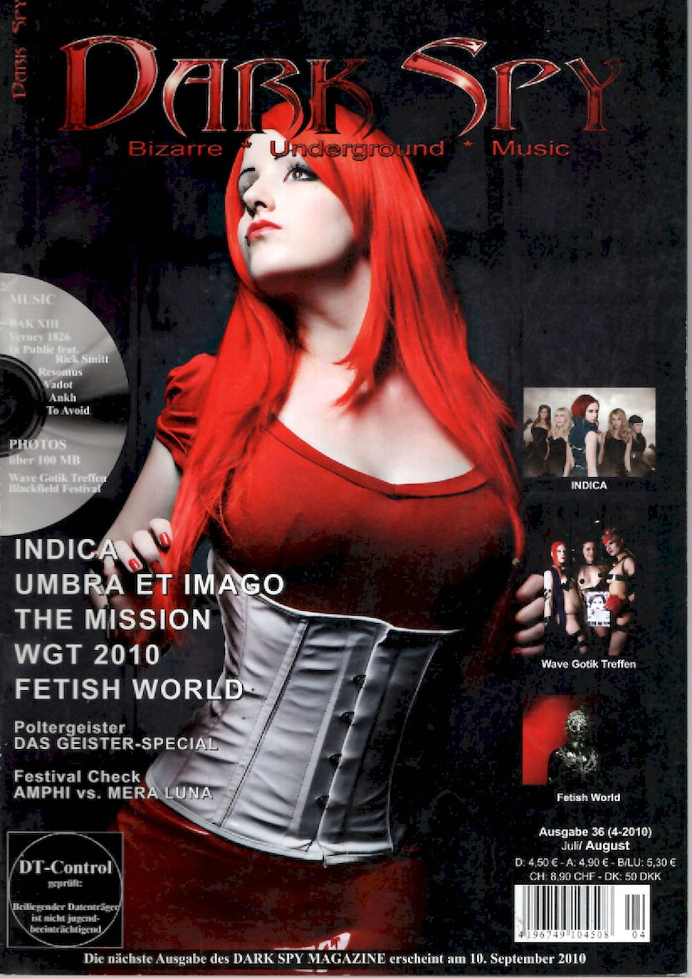 Dark Spy Magazin Deutschland 2010-04 Beauty Of Destruction Indica #36 + Poster