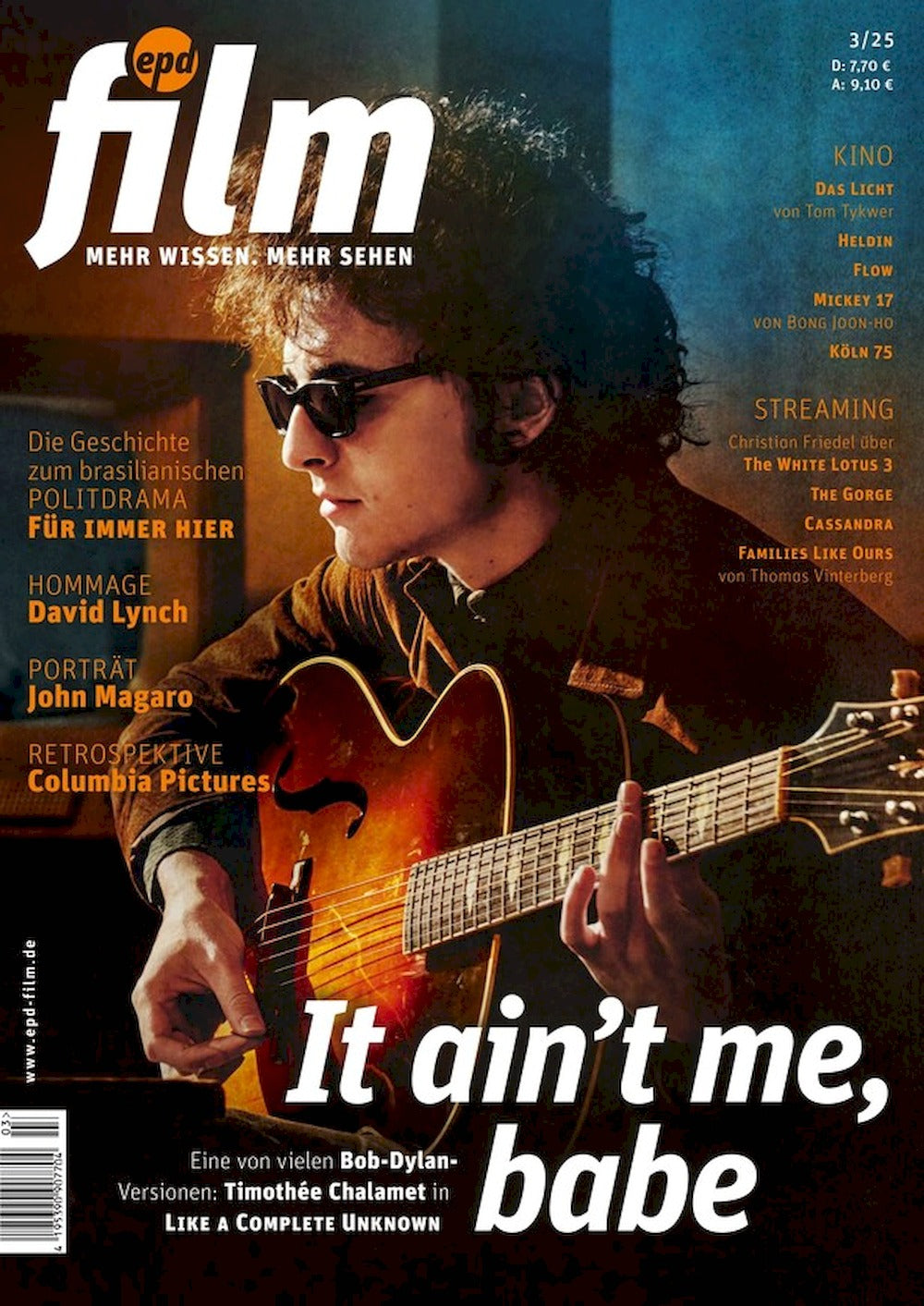 EPD Film Magazin Deutschland 2025-03 Timothee Chalamet Bob Dylan David Lynch