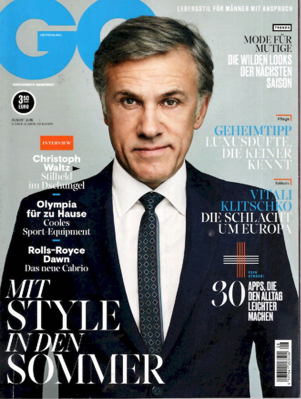 GQ Magazin Deutschland 2016-08 Christoph Waltz
