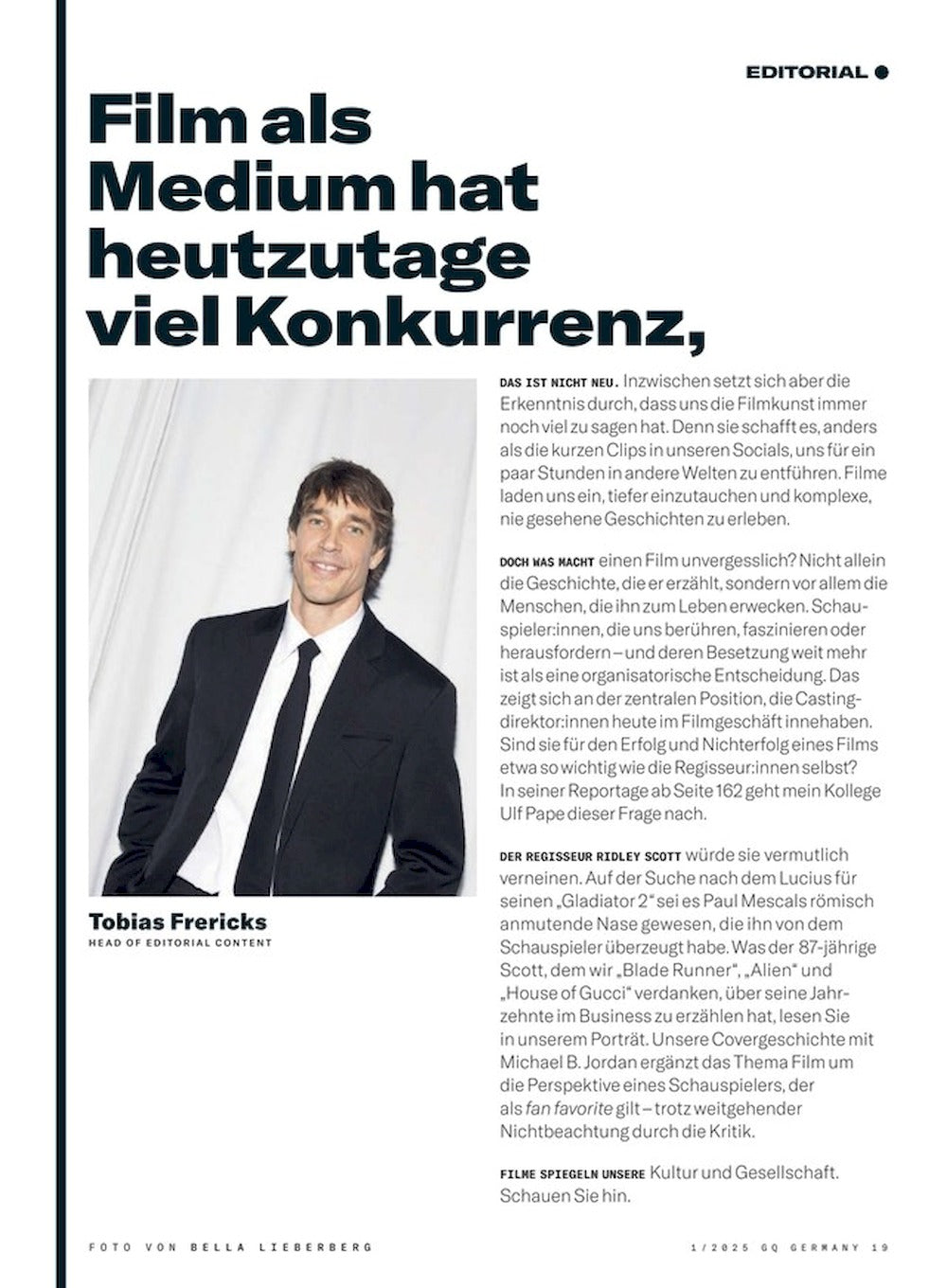 GQ Magazin Deutschland 2025-01 Michael B. Jordan