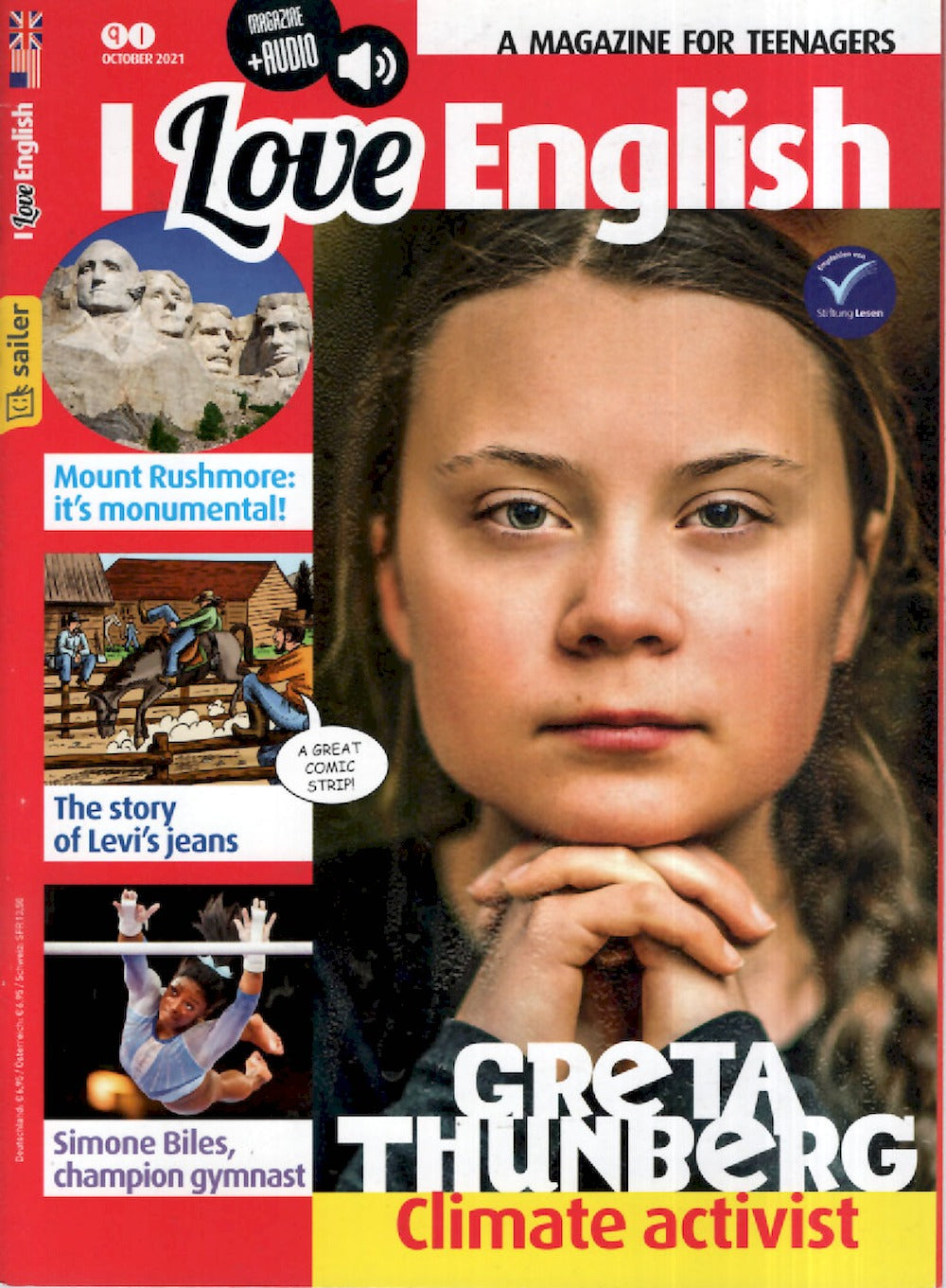 I Love English Magazin Deutschland 2021-10 Greta Thunberg Simone Biles #91