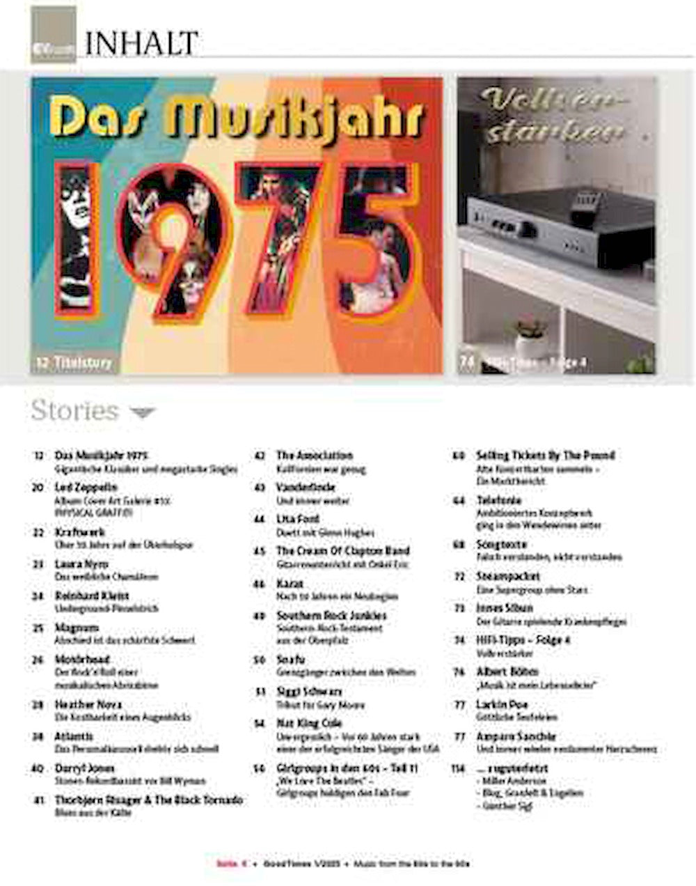 Good Times Magazin Deutschland 2025-01 Kiss Led Zeppelin Motörhead Karat