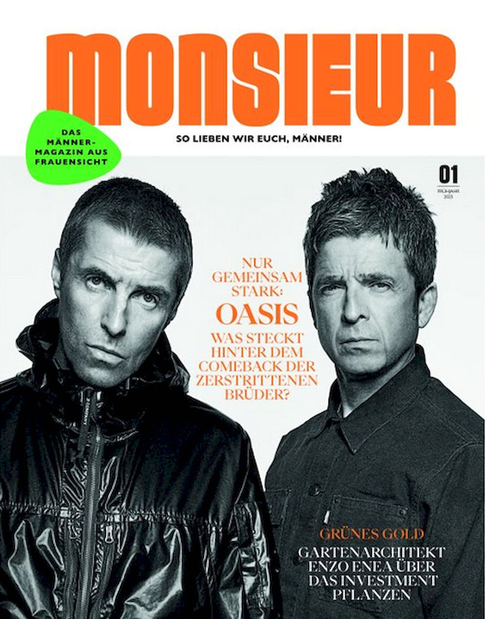 Monsieur Magazin Deutschland 2025-01 Oasis Liam Gallagher Noel Gallagher