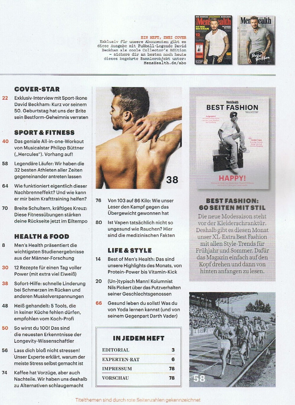 Mens Health Magasin Tyskland 2025-04 David Beckham Edition Originaludgave