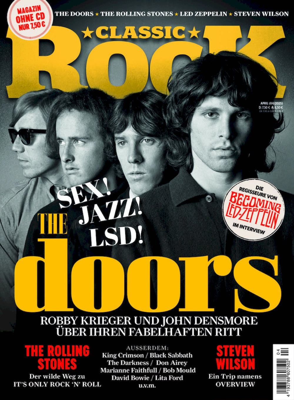 Classic Rock Magazin Deutschland 2025-04 The Doors Led Zeppelin Steven Wilson King Crimson #138