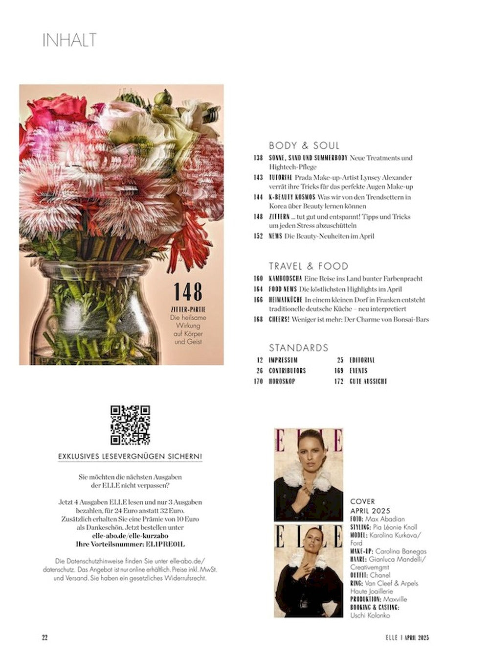 Elle Magazin Deutschland 2025-04 Karolína Isela Kurkova