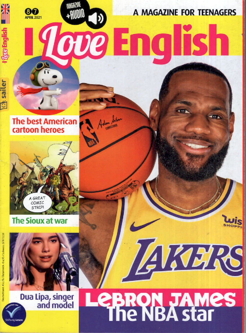 I Love English Magazin Deutschland 2021-04 Lebron James Dua Lipa #87