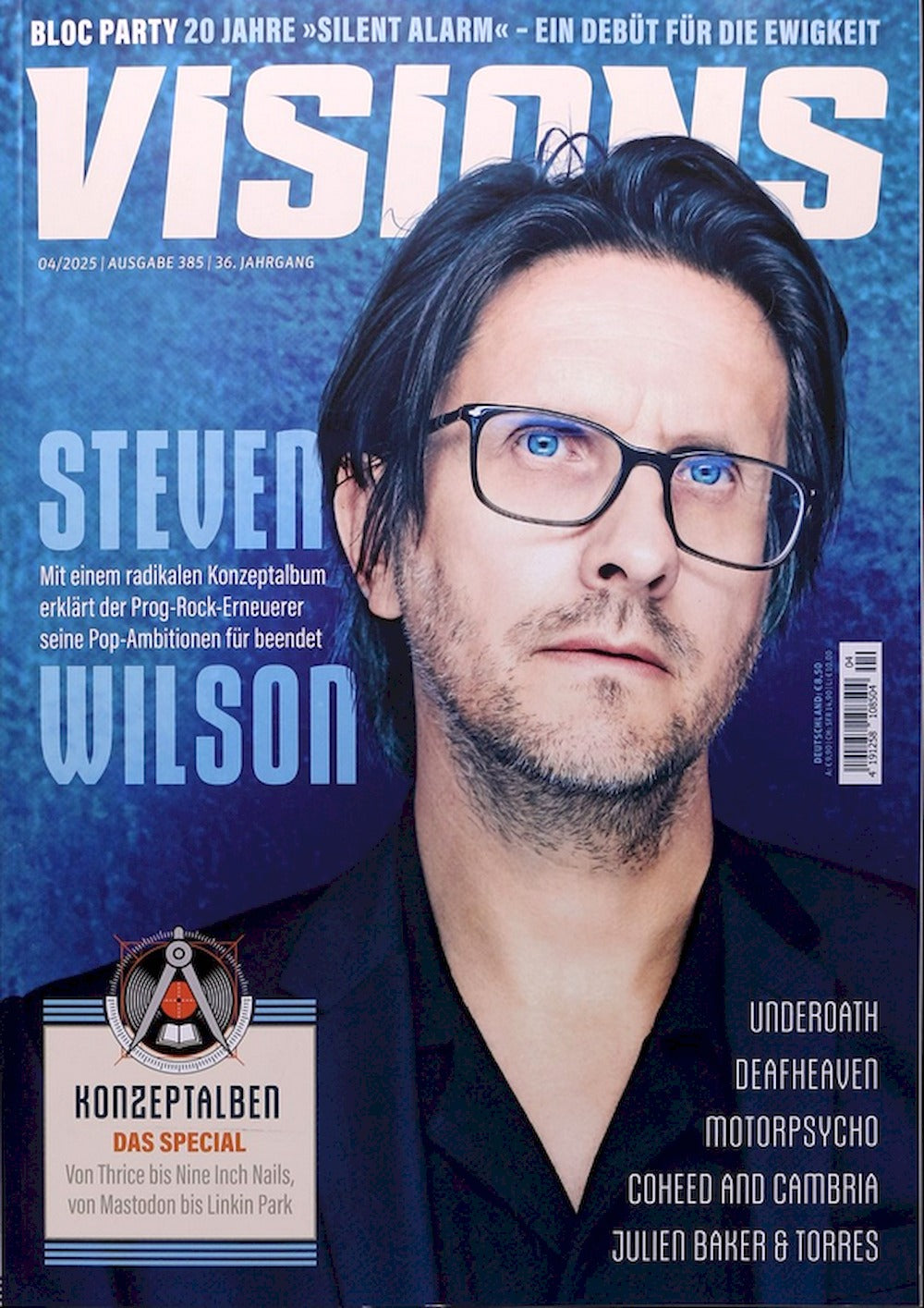 Visions Magazin Deutschland 2025-04 Steven Wilson Bloc Party Underoath #385