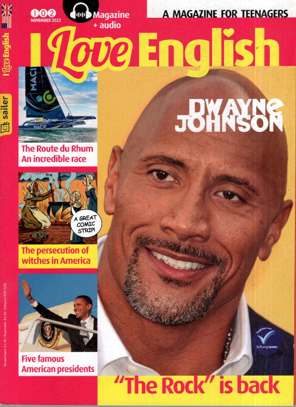 I Love English Magazin Deutschland 2022-11 Dwayne Johnson The Rock Barack Obama #102