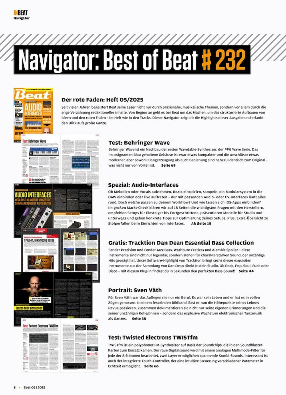 Beat Magazin Deutschland 2025-05 Sven Väth Dan Dean #232