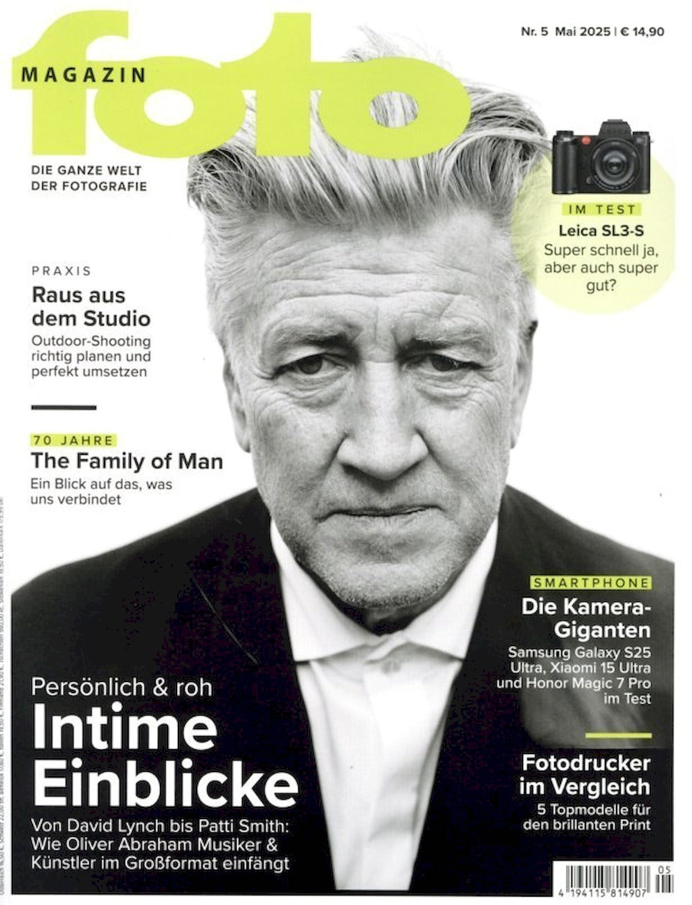 Foto Magasin Tyskland 2025-05 David Lynch Oliver Abraham Patti Smith Originalutgåva