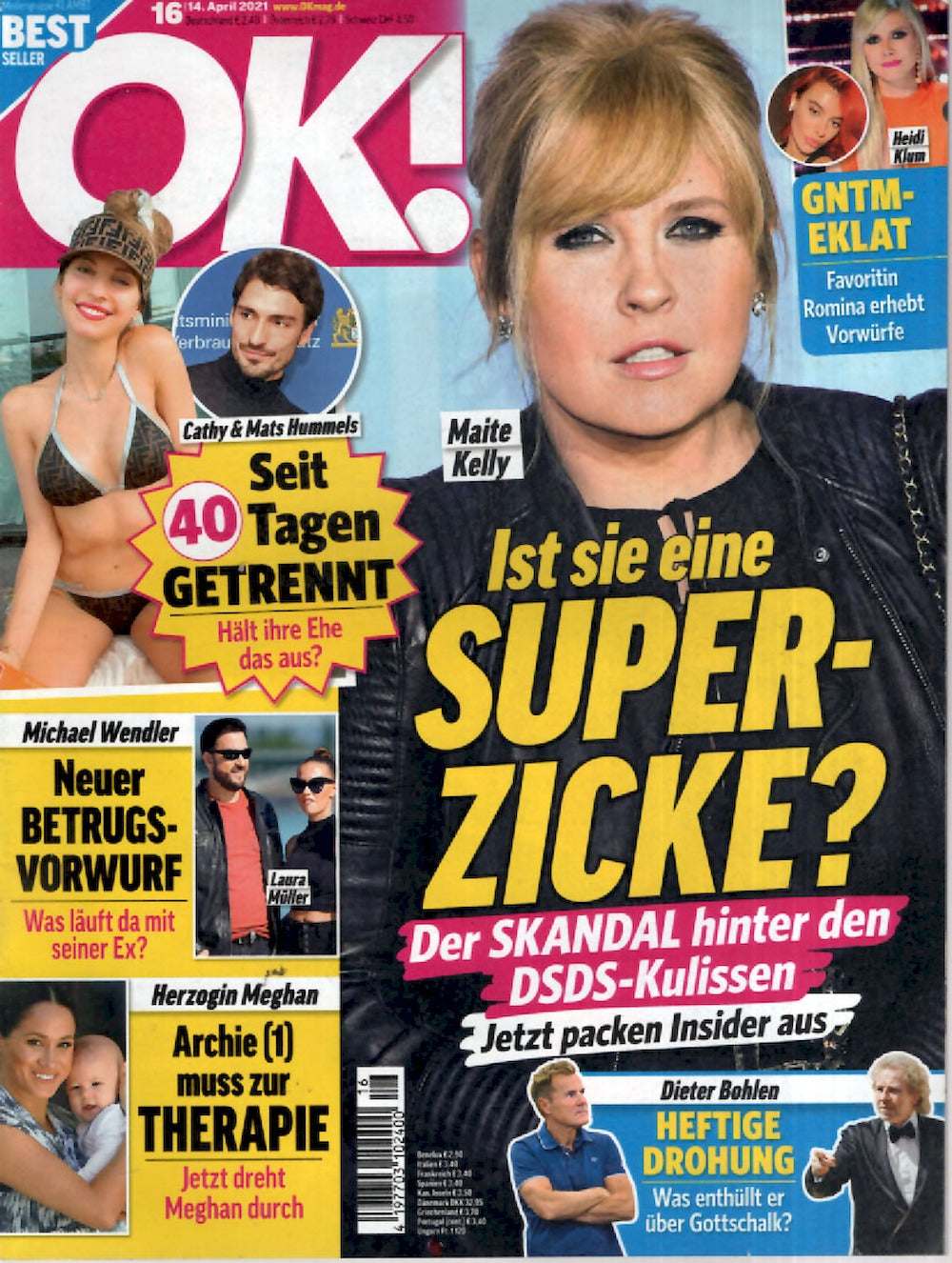 Ok Magazin Deutschland 2021-16 Maite Kelly Cathy Hummels Heidi Klum