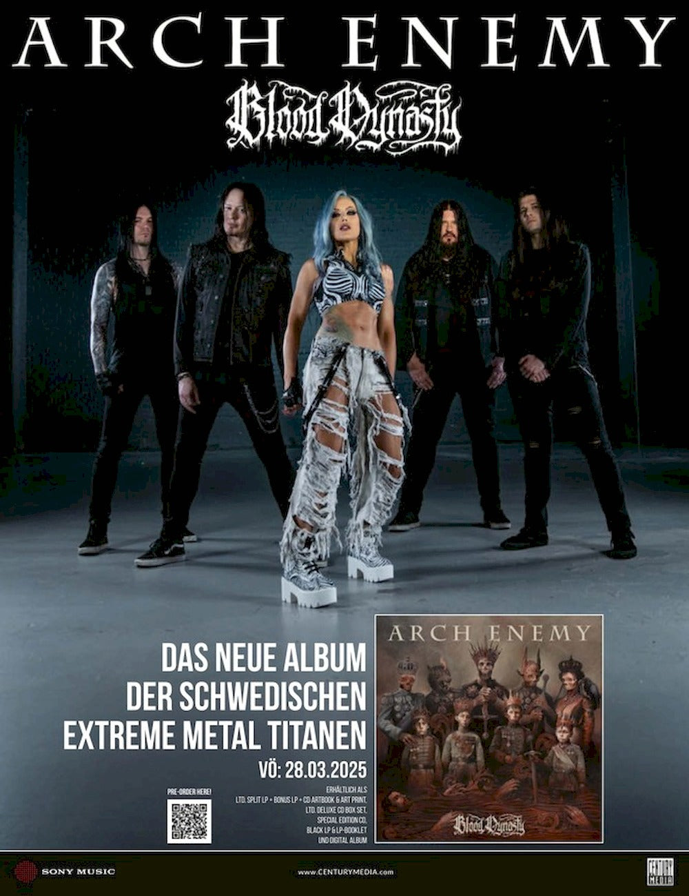 Metal Hammer Magazine Germany 2025-04 Arch Enemy Eisbrecher + CD + Poster Angus Young