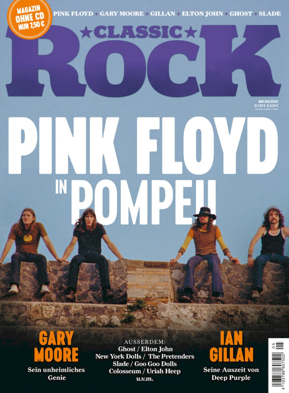 Classic Rock Magazine Germany 2025-05 #139 Pink Floyd Pompeii Gary Moore Ian Gillan