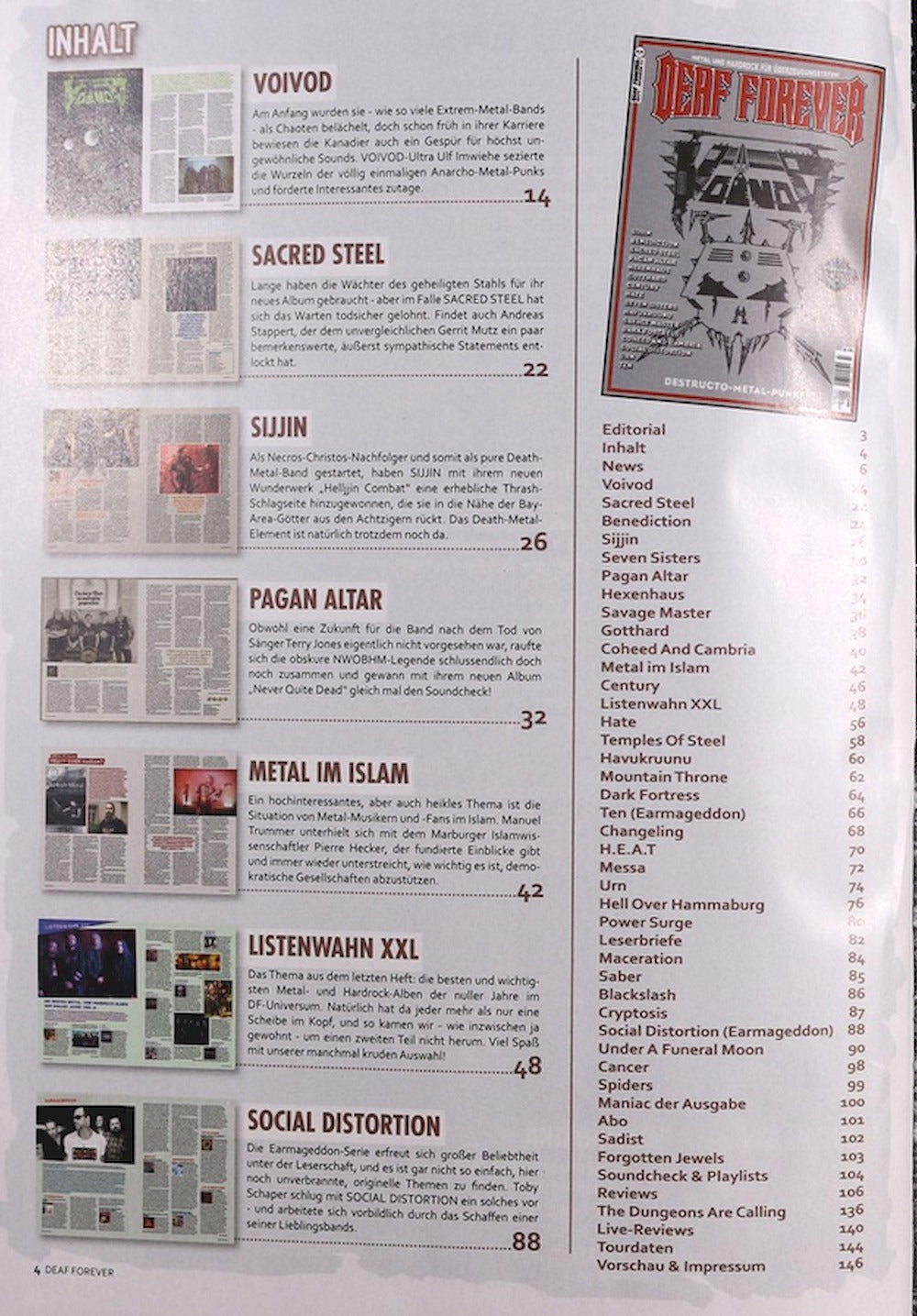 Deaf Forever Revista Alemania 2025-03 Sijjin Benediction Edición original
