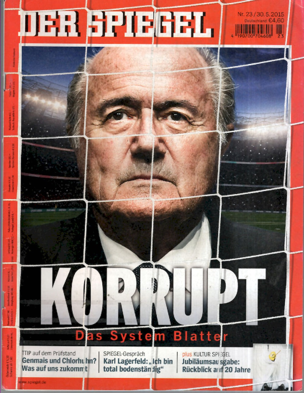 Der Spiegel Magazin Deutschland 2015-23 Sepp Blatter FIFA