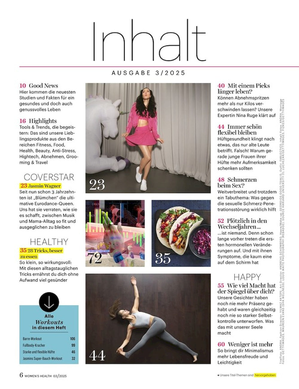Womens Health Magazin Deutschland 2025-03 Jasmin Wagner