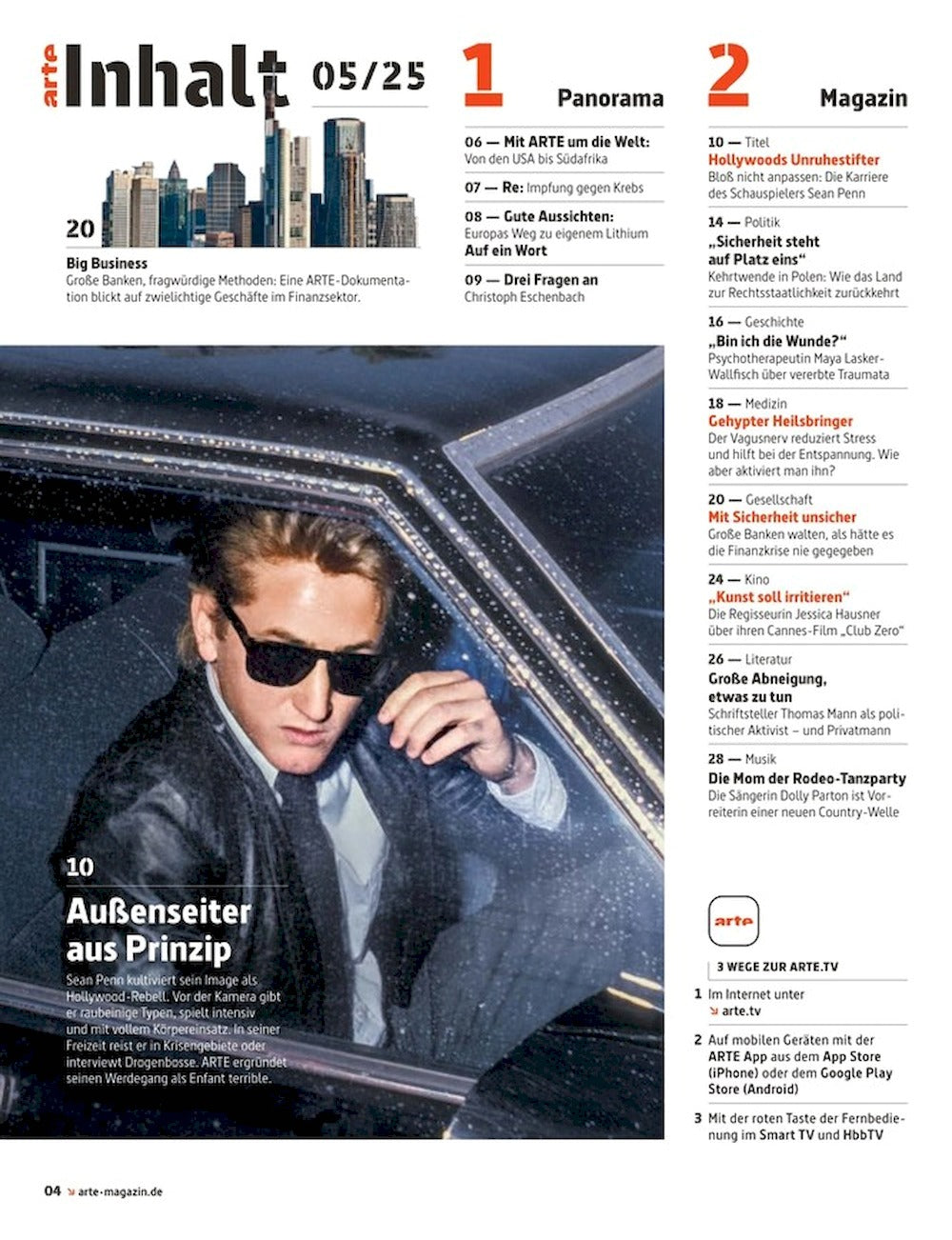 Arte Magazine Germany 2025-05 Sean Penn