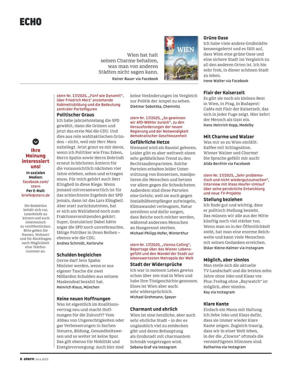 Stern Magazine Germany 2025-18 Pope Francis Franziskus
