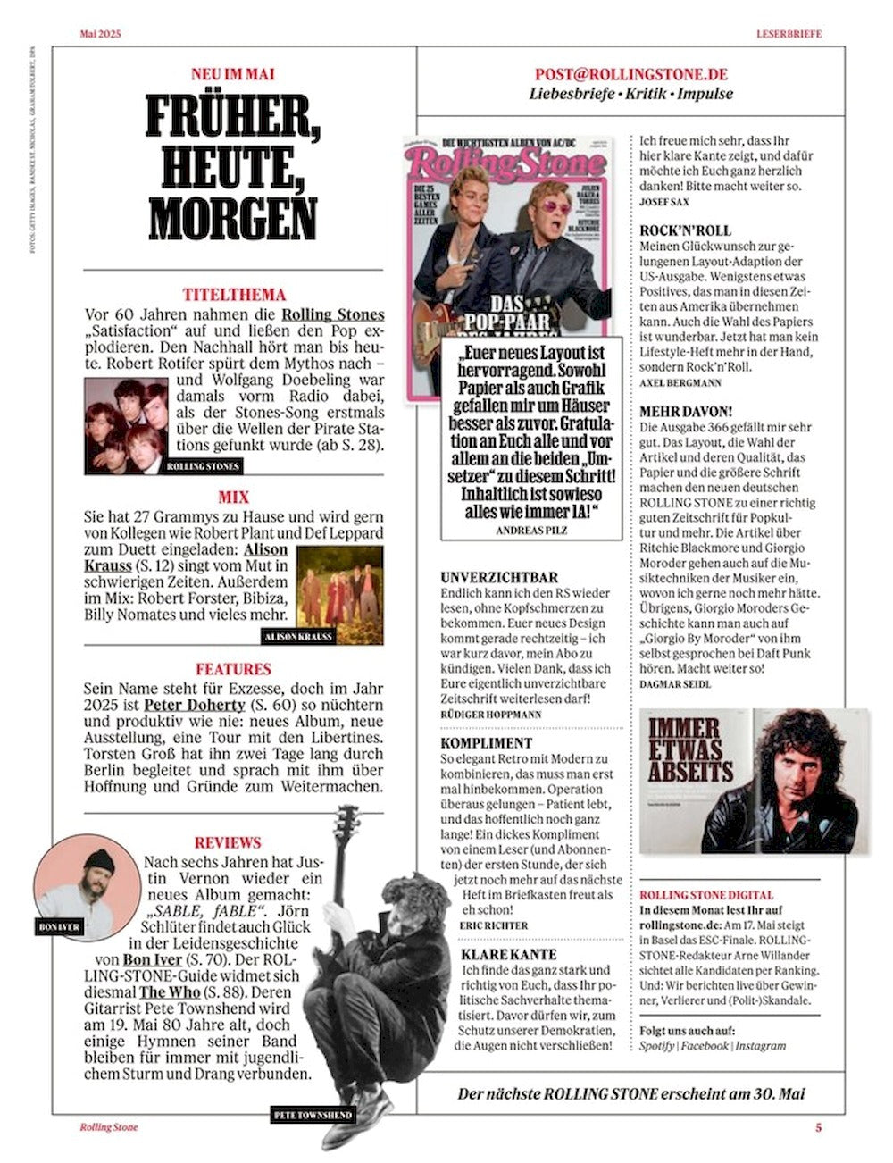 Rolling Stone Magazine Germany 2025-05 The Stones Pete Doherty