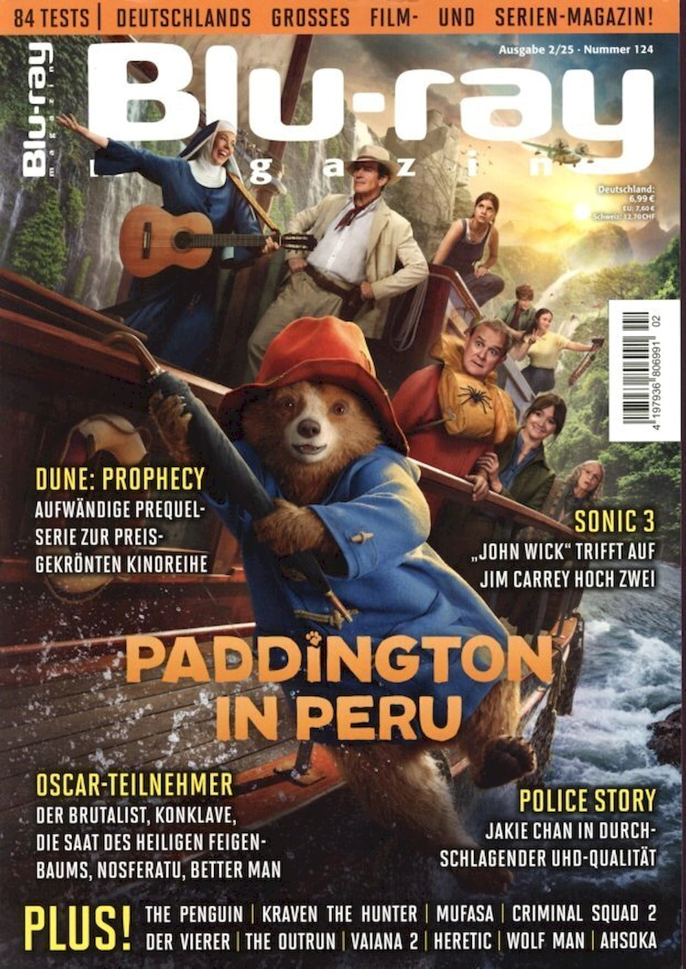 Blu-ray Magazine Germany 2025-02 #124 Paddington in Peru Dune Sonic 3