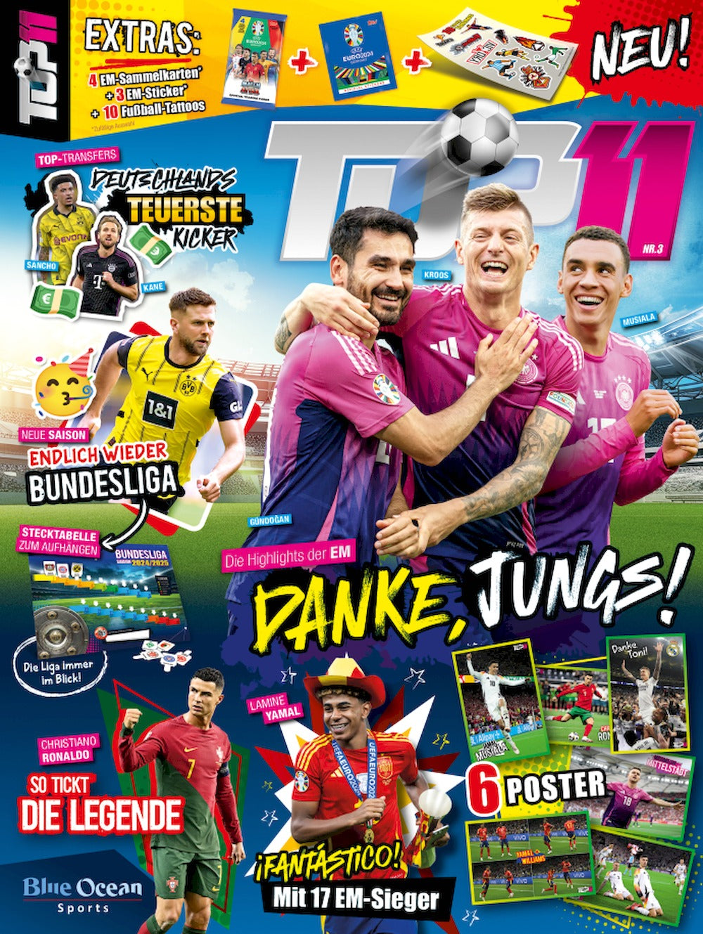 Top 11 Magazin Deutschland 2024-03 Toni Kroos + Poster