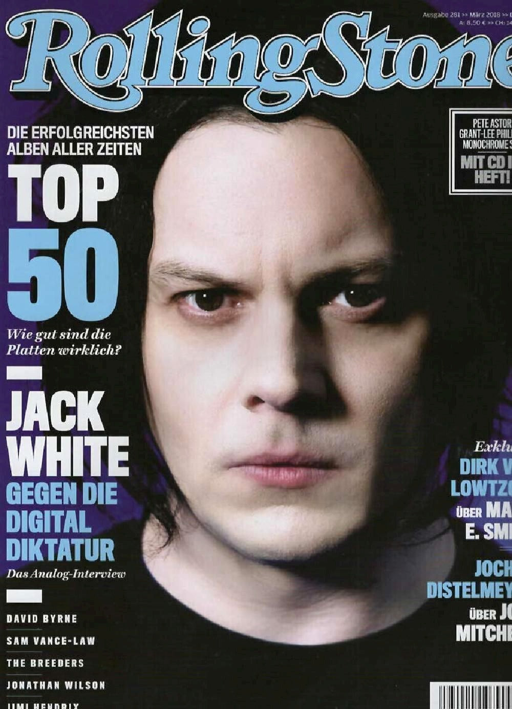 Rolling Stone Revista Alemanha 2018-03 Jack White Joni Mitchell + CD