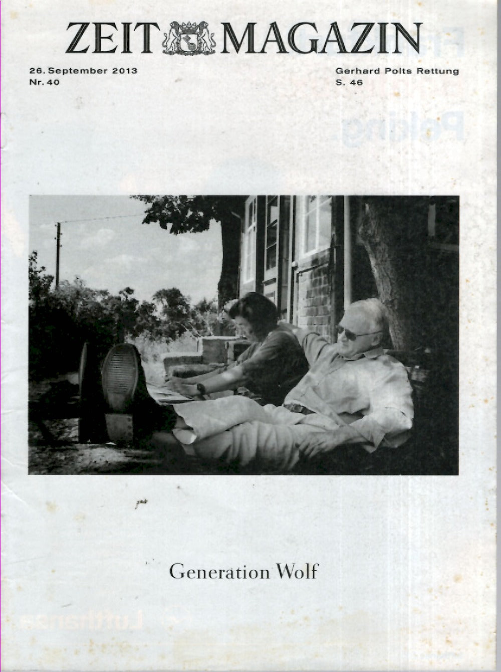 Zeit Magazin Deutschland 2013-40 Christa Wolf Gerhard