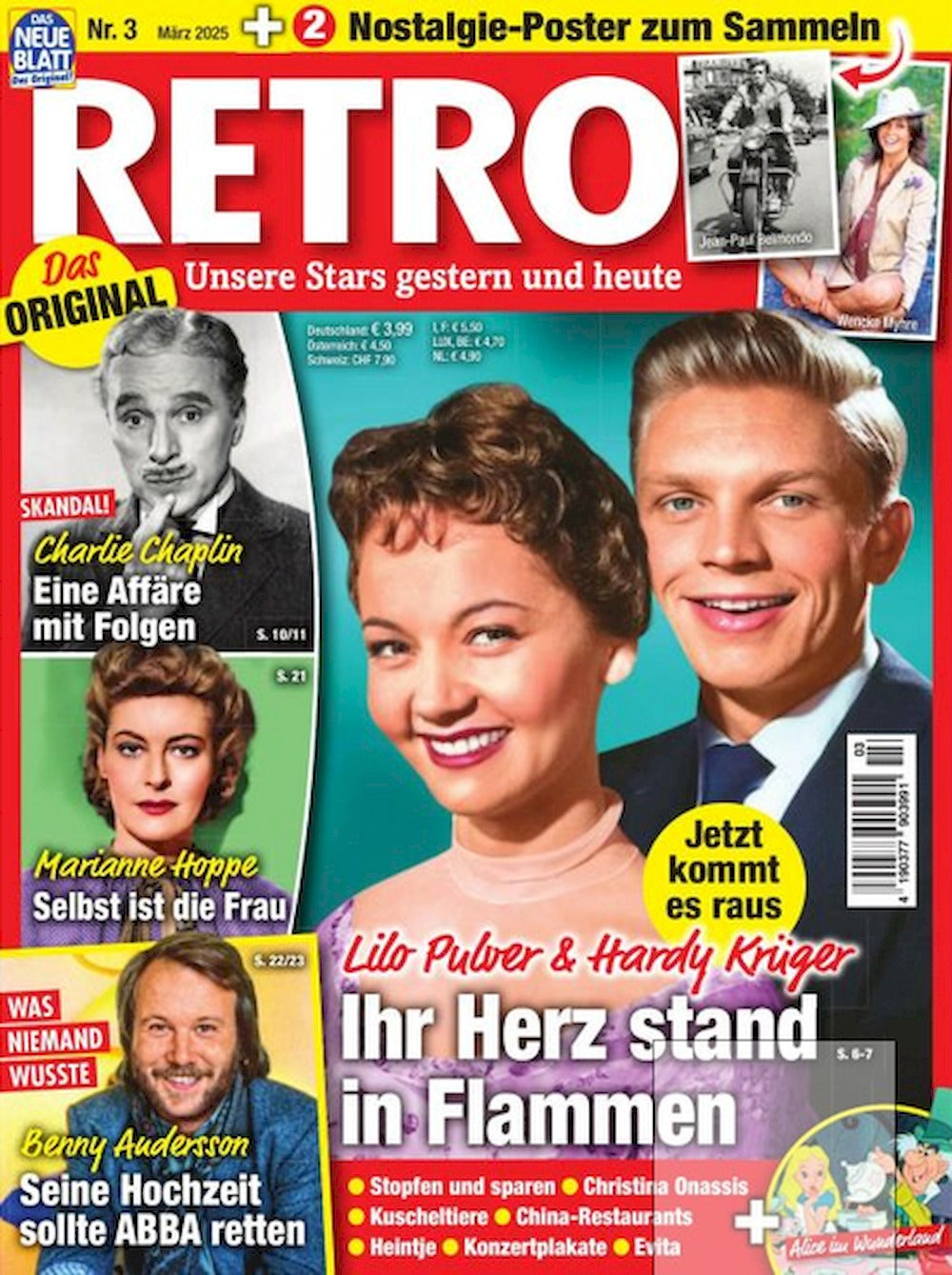 Retro Magazin Deutschland 2025-03 Lilo Pulver Hardy Krüger Jean Paul Belmondo + Poster