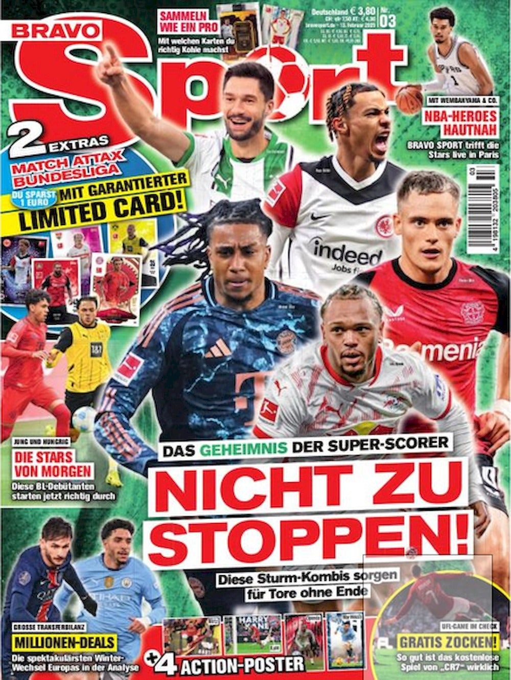 Bravo Sport Magasin Tyskland 2025-03 Lois Openda Omar Marmoush Originalutgåva + Affisch