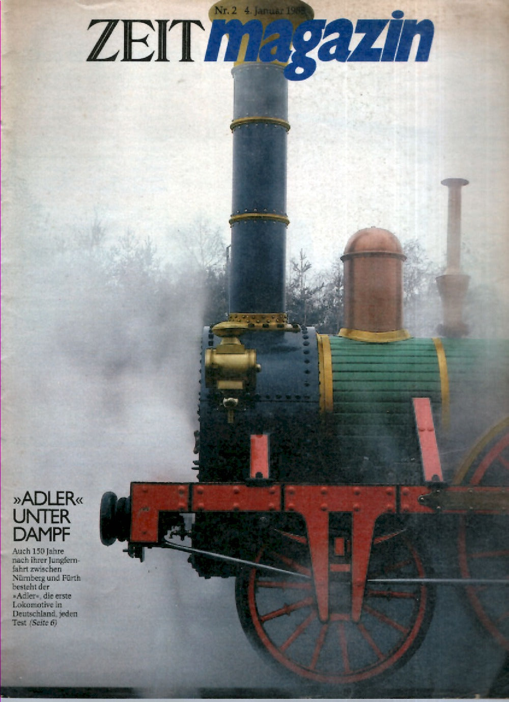Zeit Magazin Deutschland 1985-02 Adler Nürnberg Fürth