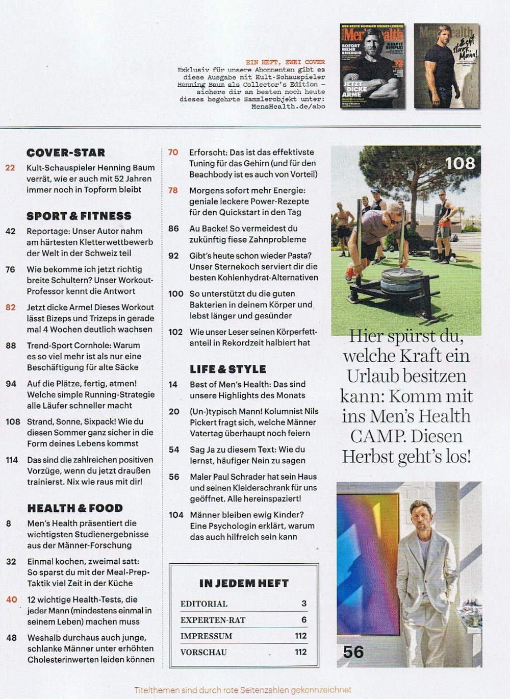 Mens Health Magasin Tyskland 2025-06 Henning Baum Edition Originaludgave