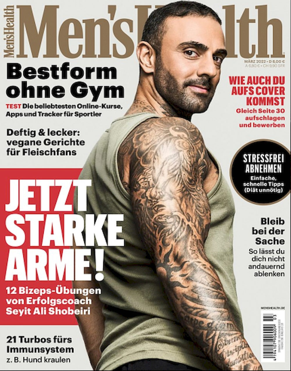 Mens Health Magazine Germany 2022-03 – Seyit Ali Shobeiri – Original Print Issue
