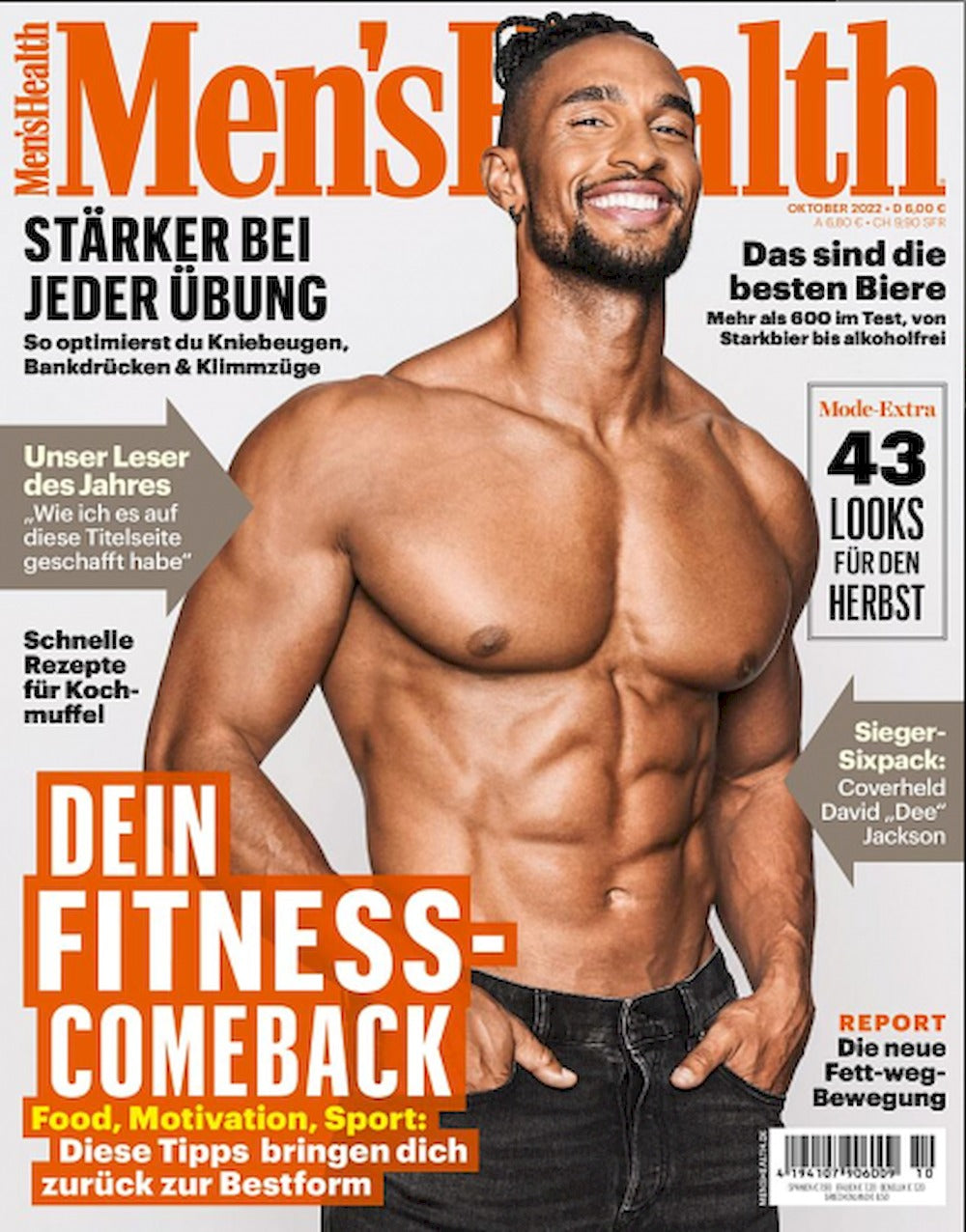 Mens Health Magasin Tyskland 2022-10 David Dee Jackson Originaludgave